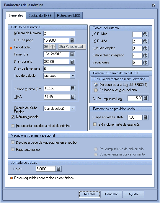 Cálculo de aguinaldo en Aspel NOI 9.0 - Consultoría TI