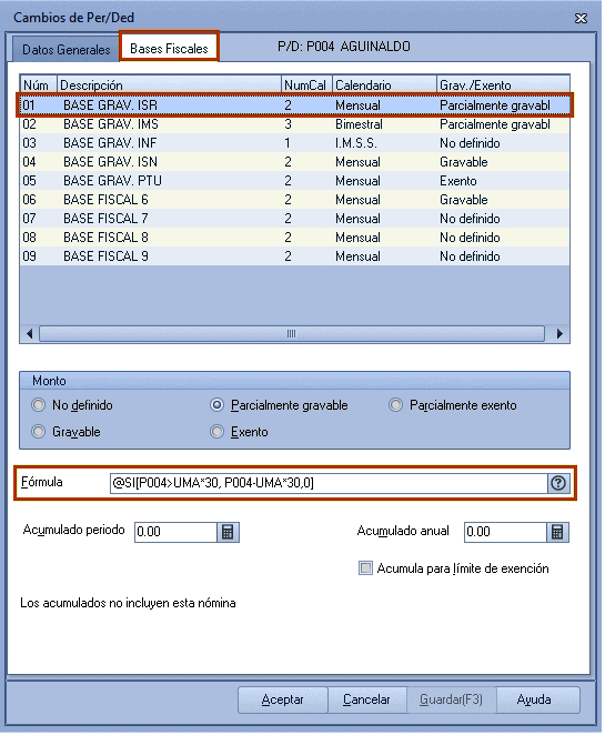 Cálculo de aguinaldo en Aspel NOI 9.0 - Consultoría TI