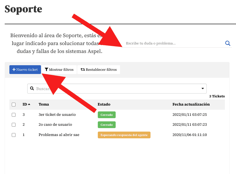 Solicitar soporte mediante Ticket - Consultoría TI